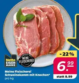 NETTO Meine Fleischerei Schweinekamm mit Knochen Angebot