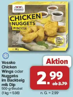 Famila Nord West Vossko Chicken Wings oder Nuggets im Backteig mit Dip Angebot