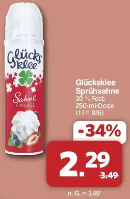 Famila Nord West Glücksklee Sprühsahne Angebot
