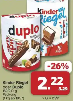 Famila Nord West Kinder Riegel oder Duplo Angebot