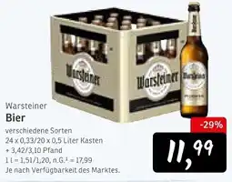 KONSUM Warsteiner Bier Angebot