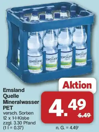 Famila Nord West Emsland Quelle Mineralwasser PET Angebot