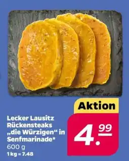 NETTO Lecker Lausitz Rückensteaks ,,die Würzigen" in Senfmarinade Angebot