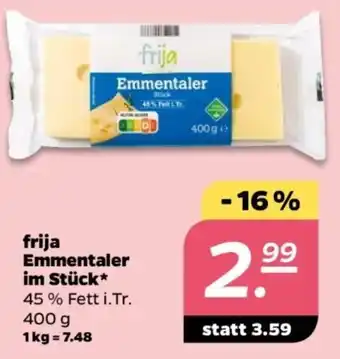 NETTO frija Emmentaler im Stück Angebot