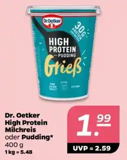 NETTO Dr. Oetker High Protein Milchreis oder Pudding Angebot
