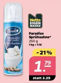 NETTO Paradiso Sprühsahne Angebot
