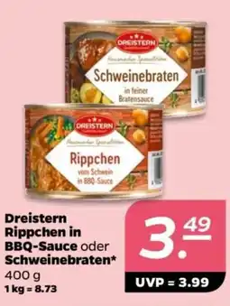 NETTO Dreistern Rippchen in BBQ-Sauce oder Schweinebraten Angebot