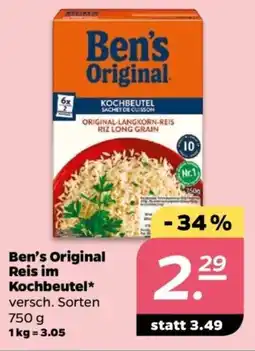 NETTO Ben's Original Reis im Kochbeutel Angebot