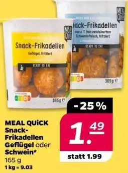 NETTO MEAL QUICK Snack- Frikadellen Geflügel oder Schwein Angebot