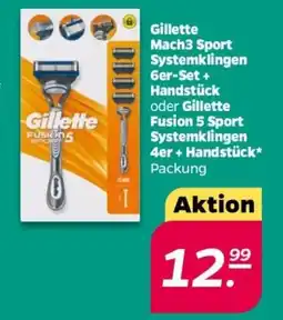 NETTO Gillette Mach3 Sport Systemklingen + Handstück oder Gillette Fusion 5 Sport Systemklingen 4er + Handstück Angebot