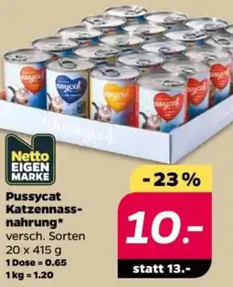 NETTO Pussycat Katzennassnahrung Angebot