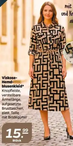 NETTO Viskose- Hemdblusenkleid Angebot