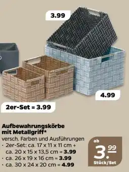 NETTO Aufbewahrungskörbe mit Metallgriff Angebot