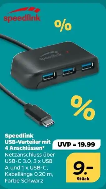 NETTO Speedlink USB-Verteiler mit 4 Anschlüssen Angebot