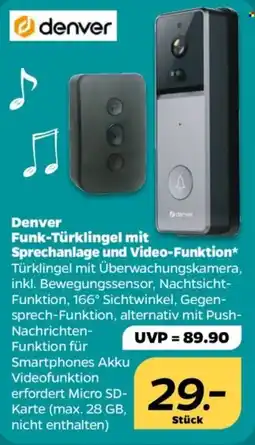 NETTO Denver Funk-Türklingel mit Sprechanlage und Video-Funktion Angebot