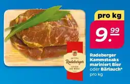 NETTO Radeberger Kammsteaks mariniert Bier oder Bärlauch Angebot