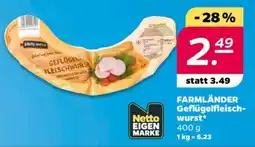 NETTO FARMLÄNDER Geflügelfleischwurst Angebot