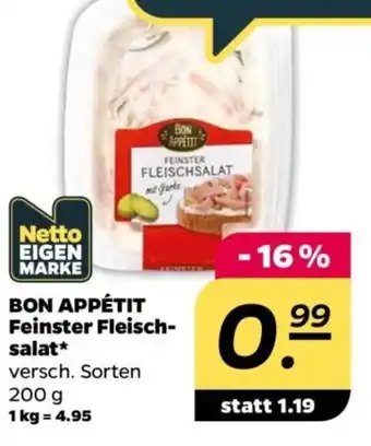 Netto BON APPETIT Feinster Fleischsalat Angebot