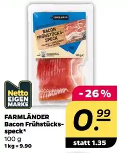 NETTO FARMLÄNDER Bacon Frühstücksspeck Angebot