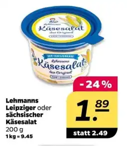 NETTO Lehmanns Leipziger oder sächsischer Käsesalat Angebot