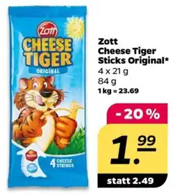 NETTO Zott Cheese Tiger Sticks Original Angebot