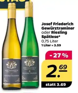 NETTO Josef Friederich Gewürztraminer oder Riesling Spätlese Angebot