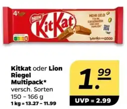 NETTO Kitkat oder Lion Riegel Multipack Angebot
