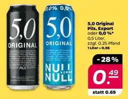 NETTO 5,0 Original Pils, Export oder 0,0 % Angebot