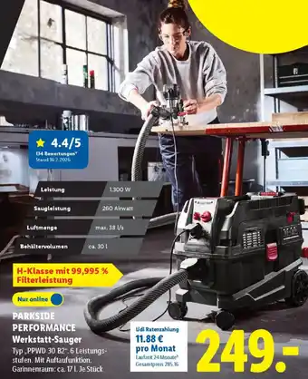 Lidl PARKSIDE PERFORMANCE Werkstatt-Sauger Angebot