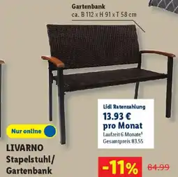 Lidl LIVARNO Gartenbank Angebot