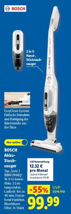 Lidl BOSCH Akku- Staubsauger Angebot