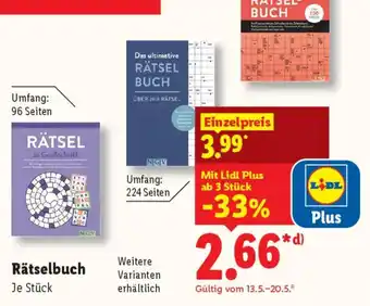 Lidl Rätselbuch Angebot