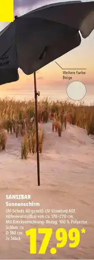 Lidl SANSIBAR Sonnenschirm Angebot