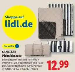 Lidl SANSIBAR Picknickdecke Angebot