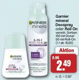 Famila Nord West Garnier mineral Deospray oder Roll On Angebot