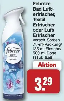 Famila Nord West Febreze Bad Lufterfrischer, Textil Erfrischer oder Luft Erfrischer Angebot