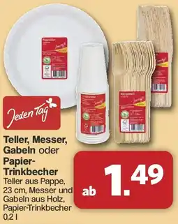 Famila Nord West Jeden Tag Teller, Messer, Gabeln oder Papier Trinkbecher Angebot