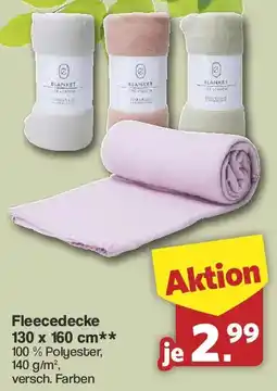 Famila Nord West Fleecedecke 130 x 160 cm Angebot