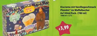 Mix Markt Eiscreme mit Vanillegeschmack Plombir" im Waffelbecher Angebot