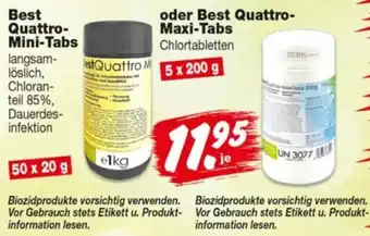 Repo Markt Best Quattro Mini-Tabs oder Best Quattro Maxi-Tabs Angebot