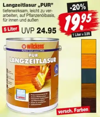 Repo Markt Wilckens Langzeitlasur ,,PUR" Angebot