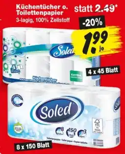 Repo Markt Soled Küchentücher o. Toilettenpapier Angebot