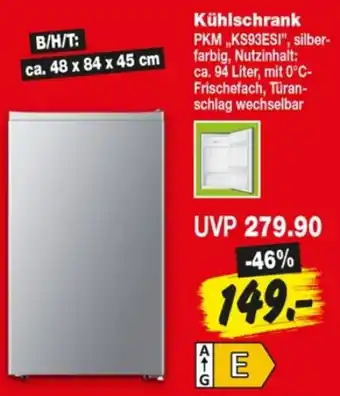 Repo Markt Kühlschrank PKM ,,KS93ESI" Angebot