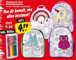 Repo Markt Rucksack zum Selbstbemalen Angebot