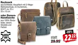 Repo Markt Rucksack oder Damen Handtasche Angebot