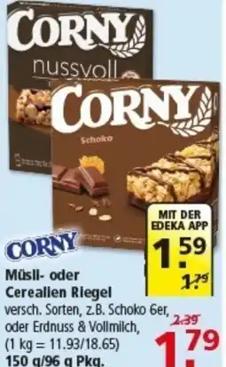 Multi Markt CORNY Müsli- oder Cerealien Riegel Angebot