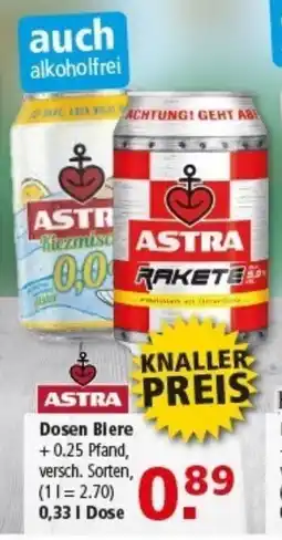 Multi Markt astra Dosen Biere Angebot
