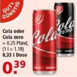 Multi Markt Cola oder Cola zero Angebot