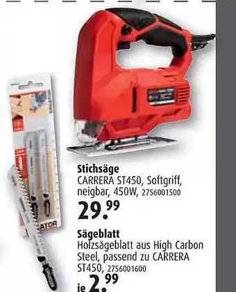 ROLLER Stichsäge Carrera St450 Oder Sägeblatt Angebot