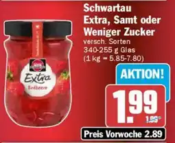 AEZ Schwartau Extra, Samt oder Weniger Zucker Angebot
